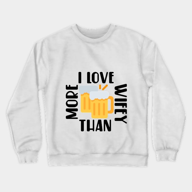 Beer love funny artwork Crewneck Sweatshirt by MICRO-X